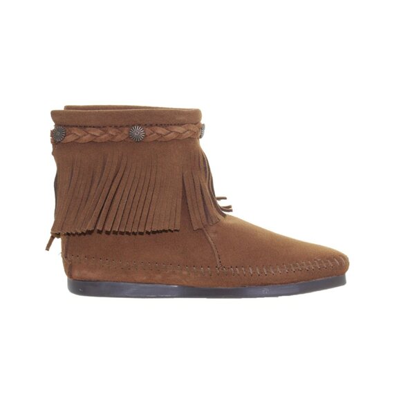 Minnetonka Hi Top Back Zip Boot Dusty Brown 293 Women's Boot - Picture 2 of 4